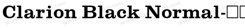 Clarion Black Normal字体转换